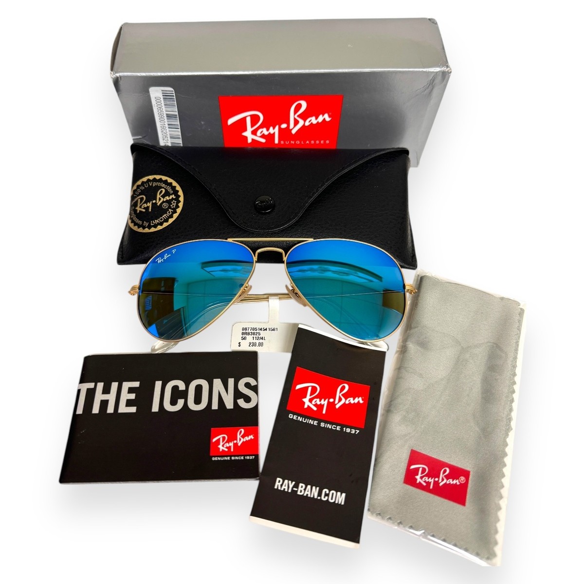 新品未使用⭐︎RayBan偏光レイバンサングラス⭐︎RB3025 112/4L Ray-Ban Sunglasses RB 3025 112/4L Matte Gold Blue Polarized 58mm