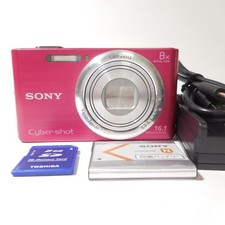 SONY Cyber-shot DSC-W730 Pink Digital Camera w/Battery Charger SD card Japanese