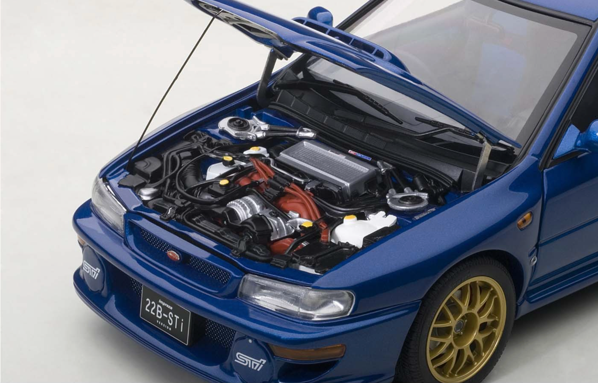 SUPER RARE* Autoart 1/18 Subaru Impreza 22B Blue 1998 (Upgraded