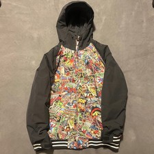 Burton Marvel Comics Comic Book Print Hooded Snowboard Jacket Kids XL Dryride