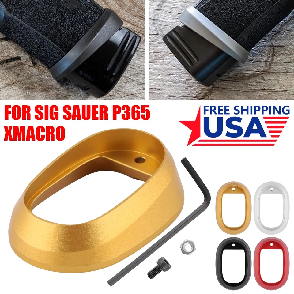 4-Color Flared Aluminum Magwell For Sig Sauer P365 XMACRO 9mm X MACRO Magwells