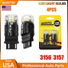 3156 Bulb 3157 LED White Turn Reverse 6500K Signal Light Super Bright DRL 4x