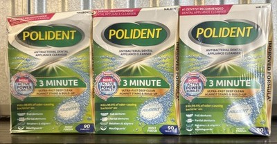 Polident 3 Minute Denture Cleanser Tablets 270 Count  X3