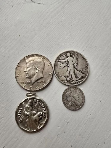 1935 Walking Liberty Half Dollar 64 Liberty Barber Dime Lot