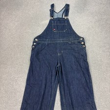 Dickies Dungarees Womens 32x32 Blue Bib Overalls Workwear Denim Carpenter Lady