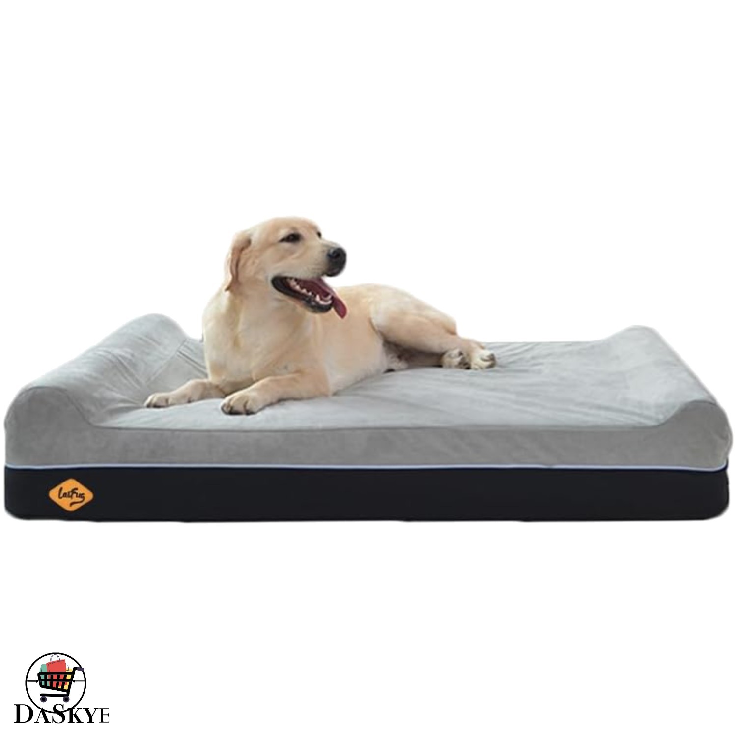 Comfortable Orthopedic Memory Foam Dog Pillow Bed - 50"x36"x