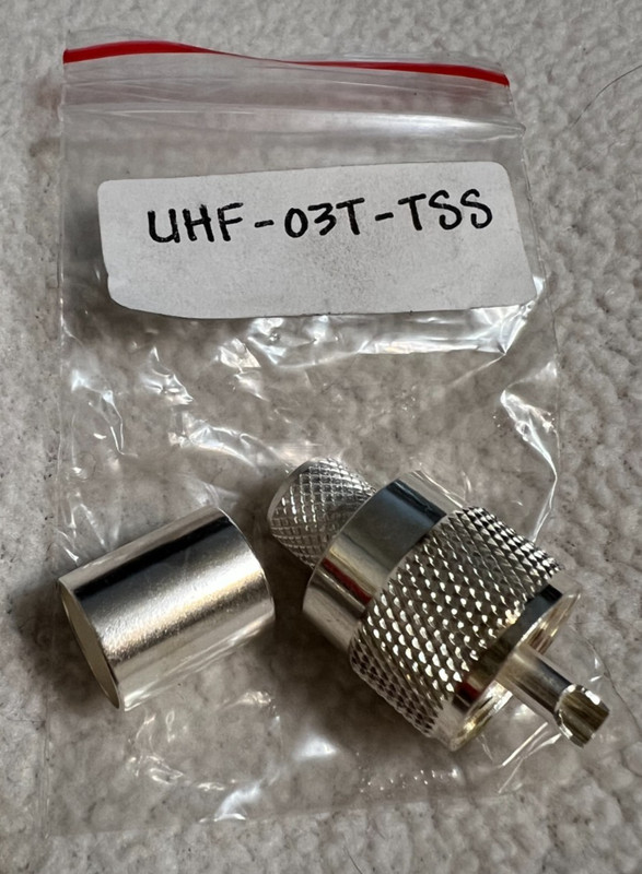 NEW Ham Radio UHF Male PL-259 Connector for LMR-400 Crimp On UHF-03T-TSS