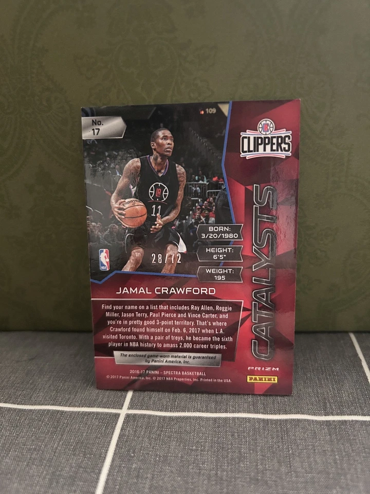 2016-17 Spectra Catalyst Jamal Crawford Blue Patch /72 & Chris Paul Pink /49 - Image 3 of 4