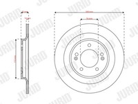 2X Jurid Bremsscheibe Voll Ø300Mm FüR Hyundai Tucson NX4A NX4E Kona SX2