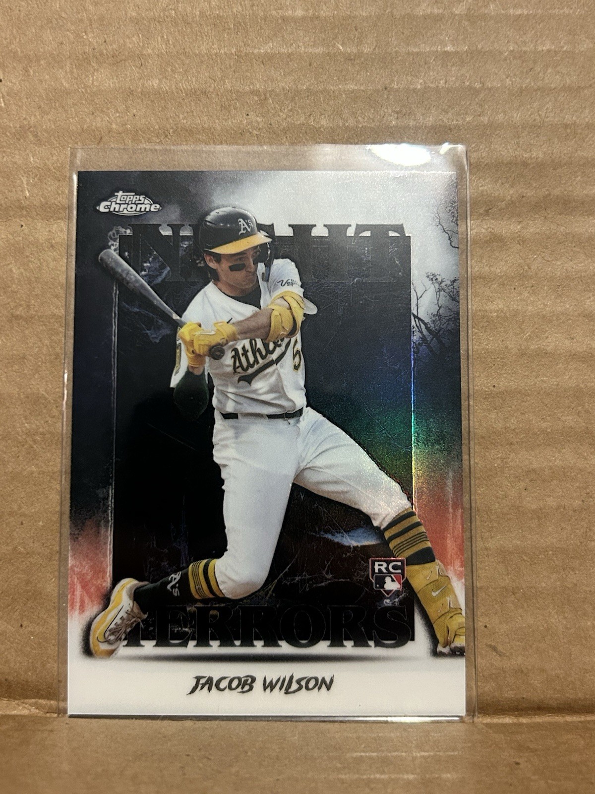 2025 Topps Chrome Update Jacob Wilson Night Terrors RC Athletics