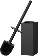 Stainless Steel Toilet Brush Set with Square Holder for Bathroom Cleaning