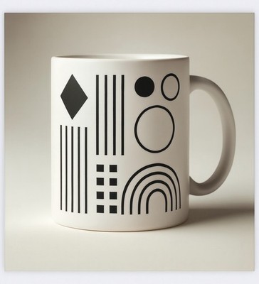 Diseño Minimalista Geométrico En Blanco Y Negro