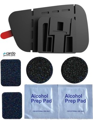 DE Cardo Klebeplatte - Packtalk BOLD BLACK - mit Zubehör für die Neuinstallation