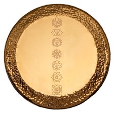 26" Golden Chakra Gong with Rope - Engraved Steel Sound Healing Meditation