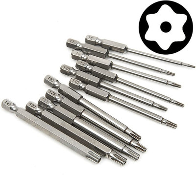 11 Pcs Magnetic T6-T40 Torx Head Screw Driver Bit Set Security Tamper Proof Star