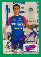 CYCLING cycling card GILBERTO SIMONI team LAMPRE DAIKIN 2000 signed