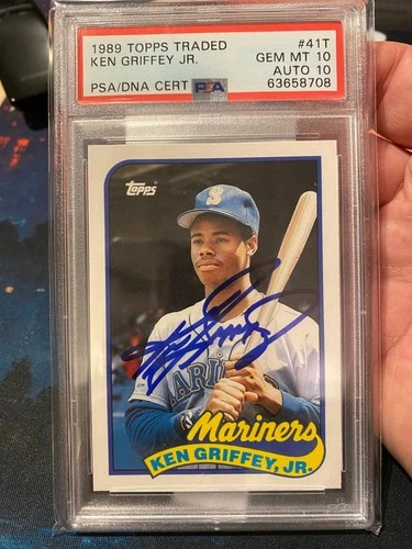 1989 Topps Traded Ken Griffey Jr. Auto PSA 10/10 Rookie Card