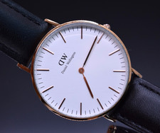 DANIEL WELLINGTON Watch Classic Sheffield 36mm Leather NEW BATTERY & BAND