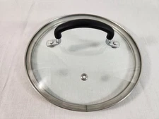 T-Fal Vented Glass Replacement Lid Only 7.5 Inch Rubber Handle Very Good
