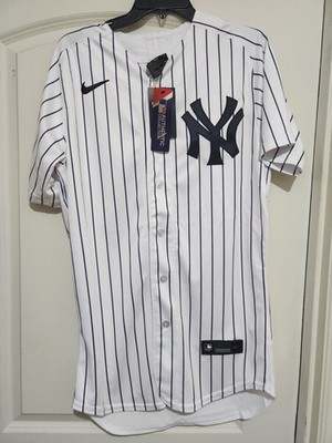 New York NY Yankees Nike White Home Pinstripe Blank Baseball Jersey Medium (40)