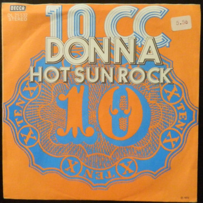 10CC    7''      Donna  1972  VG++   Ger.Press     TOP