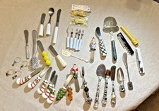 42 pcs-Charcuterie Cheese Knives Spreaders-variety styles w/ wine top & openers