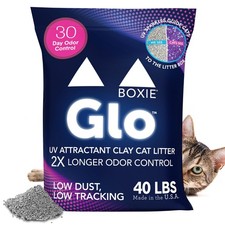 Boxie Glo Clumping Clay 30 Day Odor Control Cat Litter 40lb Dust-Free Low Tracki