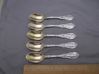 SET OF 5 Gorham MYTHOLOGIQUE (1894) DEMITASSE SPOONS-Gilt Bowls-NO MONO
