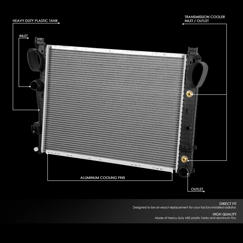 Radiador de aluminio para Mercedes-Benz CL500 S430 S500 SL500 S350 AT 2652 2000-2006 Foto 2 de 4