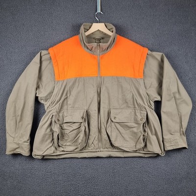 CABELAS Jacket Mens 2XL Khaki Upland Bird Duck Hunting Shooting High Vis Canvas