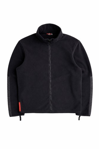 Prada, PRADA Black Fleece Jacket Full Zip Made in Italy Men’s Size XL
