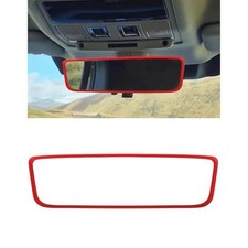 Rear View Mirror Protector Frame, Silicone Car RearView Mirror Cover Red