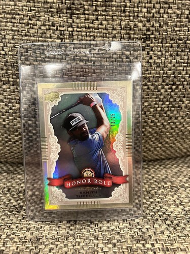 2024 UD Upper Deck Golf Sahith Theegala Honor Roll Rainbow Foil 13/25 Rookie SP - Picture 2 of 6