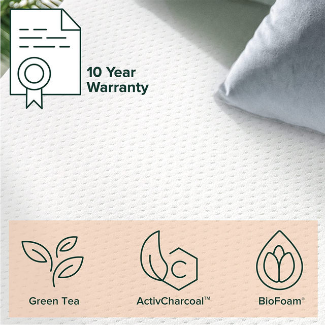 Zinus AZBTCM10K King Size Green Tea Infused Memory Foam Mattress for