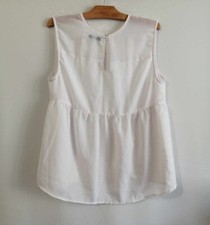 Chemise Femme Beige Sans Manches Jennyfer - Taille 42, Style Tunique, En Toile, Occasion Très Bon état