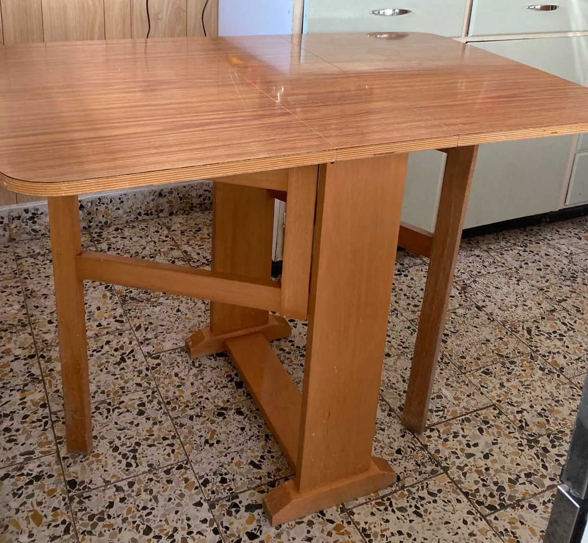 Vintage Retro Formica Drop Leaf Gate Leg Dining Kitchen Table eBay