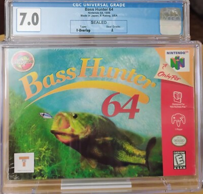 N64 Bass Hunter 64 Sealed CGC 7.0 A Nintendo 64