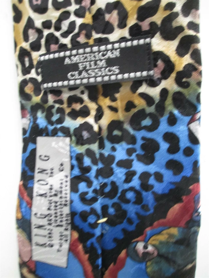 Vintage King Kong com Gravata de Seda Fay Wray Clássicos de Filme Americano Estampa de Leopardo - Imagem 2 de 4