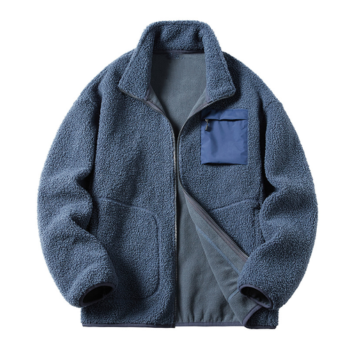 Mens Polar Fleece Coat Warm Casual Sports Zip Up Jacket Fitness Outwear - Picture 7 of 17