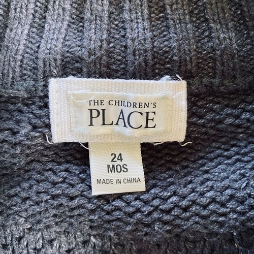 The Children's Place Boy’s Zip-Up Sweater, Size 24 months, Gray Patterned - Picture 6 of 7