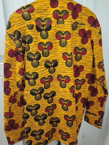 Vintage 1970s Shirt Mens Size 44 Button Up Disco All Over Print - Picture 3 of 5