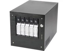 iStarUSA S-35-DE5SL Black Aluminum / Steel Tower Compact Stylish 5 x 3.5" Hotswa