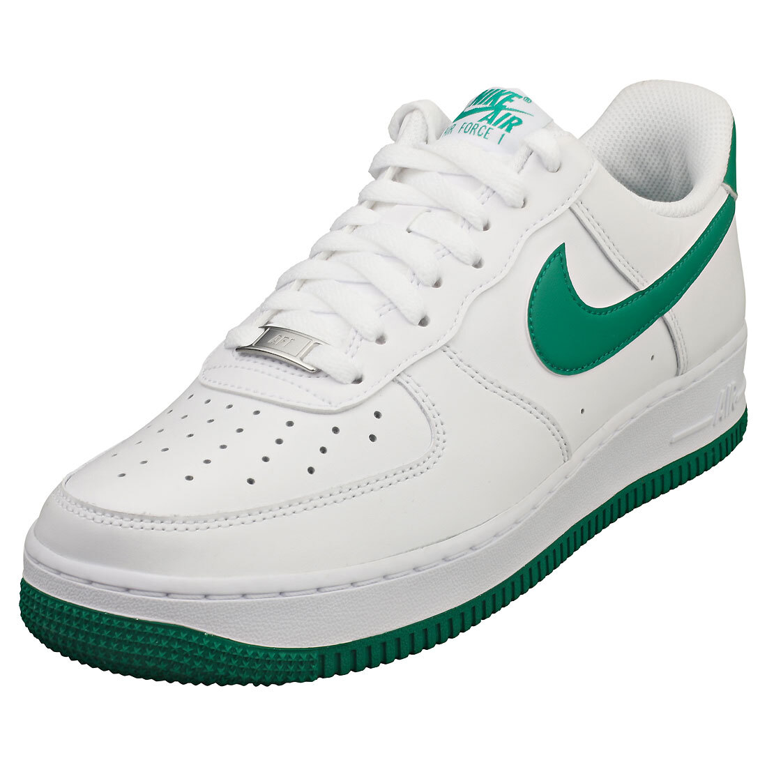Nike Air Force 1 07 Mens White Green Fashion Trainers - 12 UK | eBay