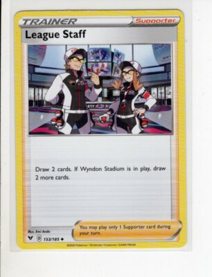 VIVID VOLTAGE SET LEAGUE STAFF TRAINER POKEMON CARD 152/185 NM/M