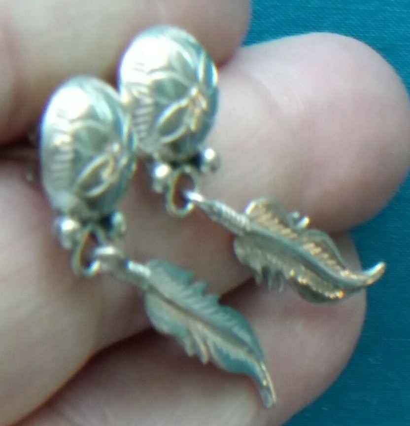 925 Sterling Silver Dangle Leaf Shape Earrings  #… - image 4