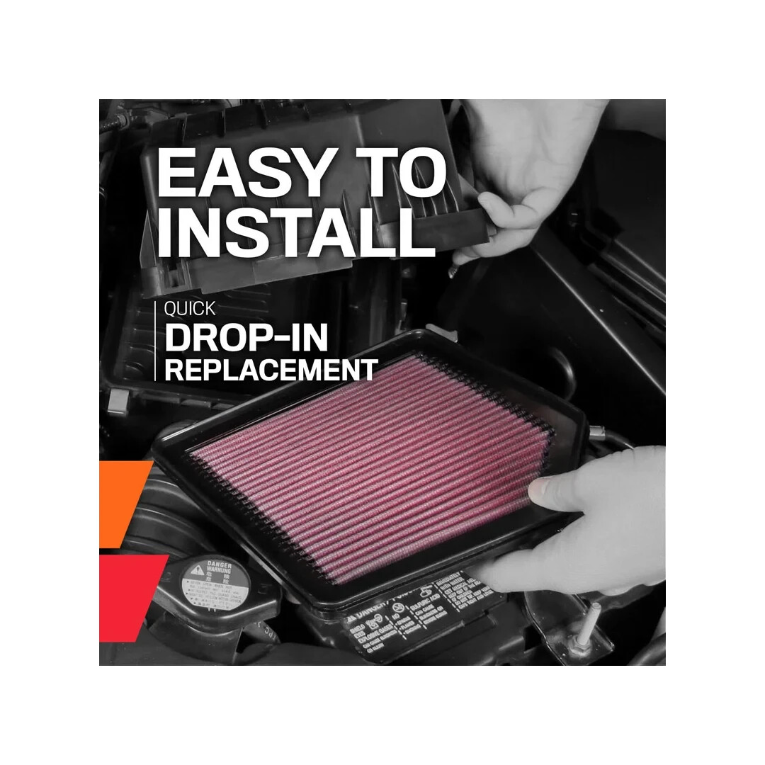K&N High-Flow Air Filter - Washable, Lifetime Filter For 2019-2025 Mazda 3, CX-30, CX-50 (33-5096)