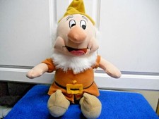 Disney Happy Dwarf Plush Doll 11" sitting Stuffed Animal Toy Snow White 7 Dwarfs