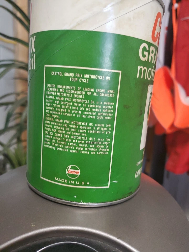 Vintage Made in USA Castrol Grand Prix 4 Cycle Motorcycle Oil Man Cave Display - Image 3 of 4