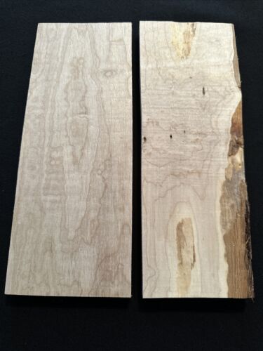 Arce rizado, 2 piezas, madera artesanal, 10 1/2"" de largo, 4"" de ancho, 9/16"" de espesor, seco - Imagen 1 de 11