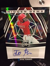2022 Panini elite extra edition Jose Torres prospect Auto Hidden Gems REDS